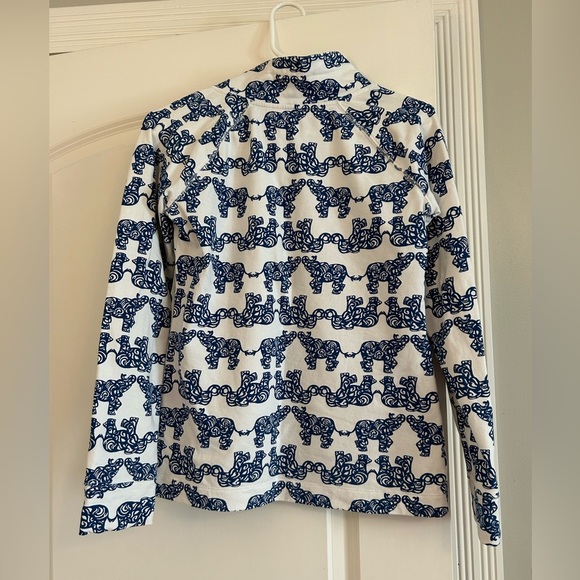 Lilly Pulitzer Captain Popover White Pack Your Trunk Elephant Print - Picture 6 of 7